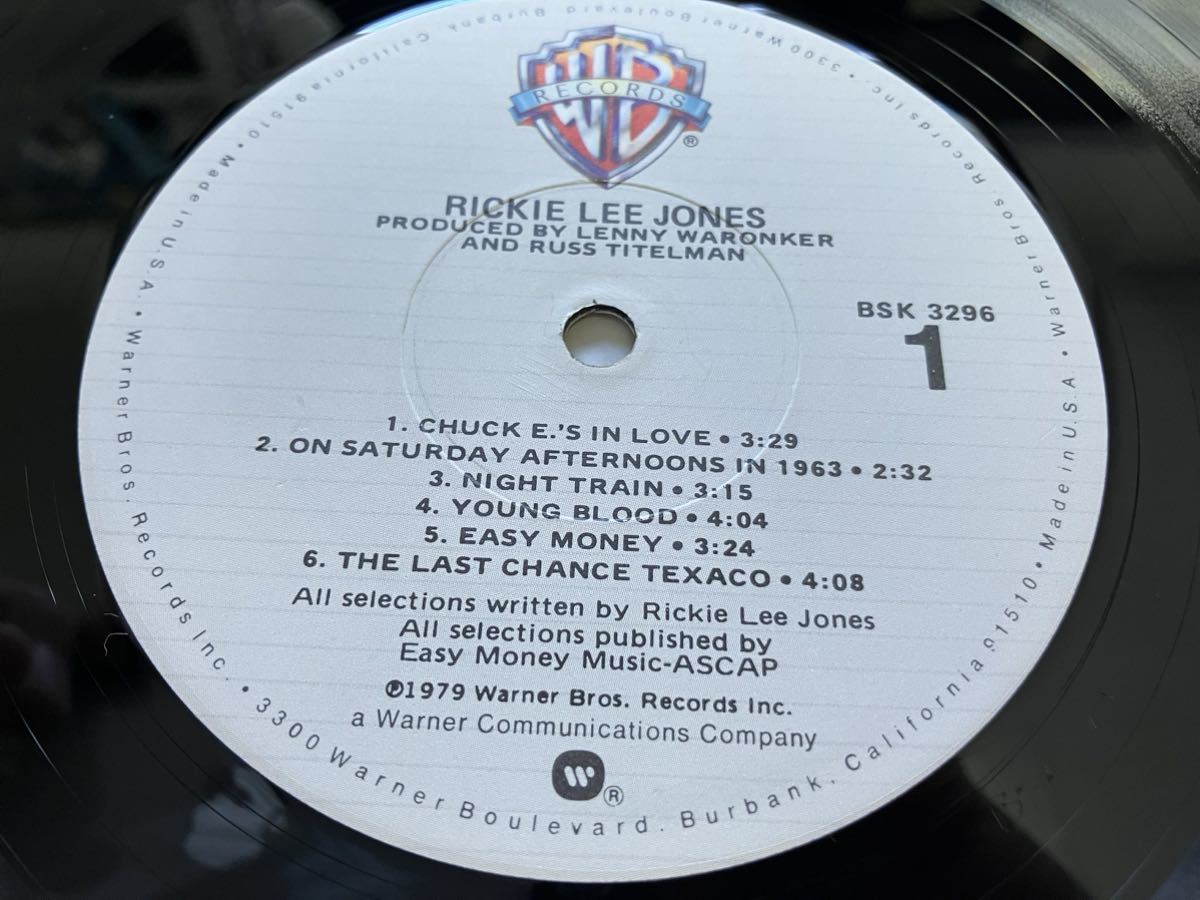 Rickie Lee Jones★中古LP/USオリジナル盤「リッキー・リー・ジョーンズ～浪漫」_画像4