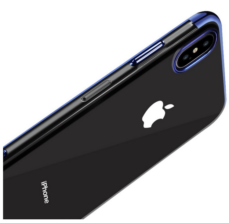 【送料無料】 iPhoneX/iPhoneXs用　最新TPUクリアソフトケース 『ブルー』★安心の国内発送★_画像7