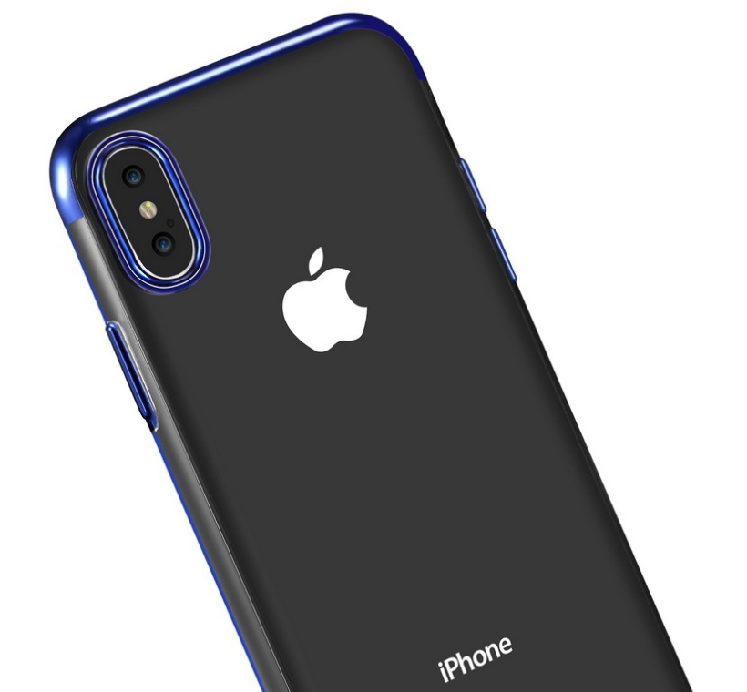 【送料無料】 iPhoneX/iPhoneXs用　最新TPUクリアソフトケース 『ブルー』★安心の国内発送★_画像8