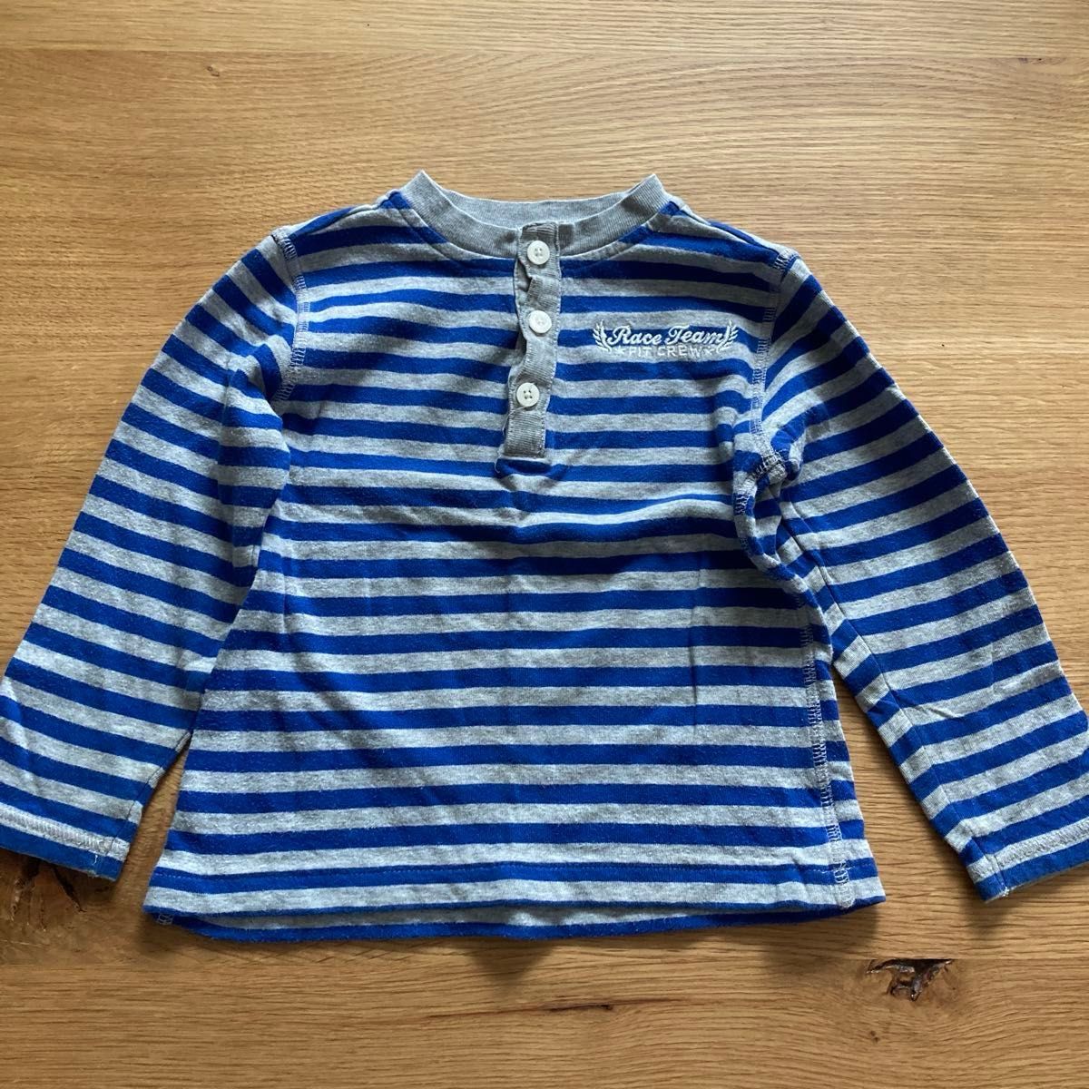 GAP ギャップ　スナップボタン　長袖シャツ 長袖Tシャツ　95 キッズ デニムシャツ ワークシャツ　ボーダー　ヘンリーネック