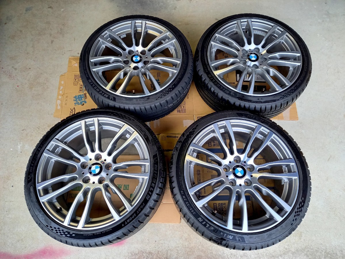 BMW F30 F31F32 403M19インチ　4本　純正Mスポアルミホイール　新品同様ミシュランパイロットスポーツ5 225/255 付　個人　売切　送料無料_画像1