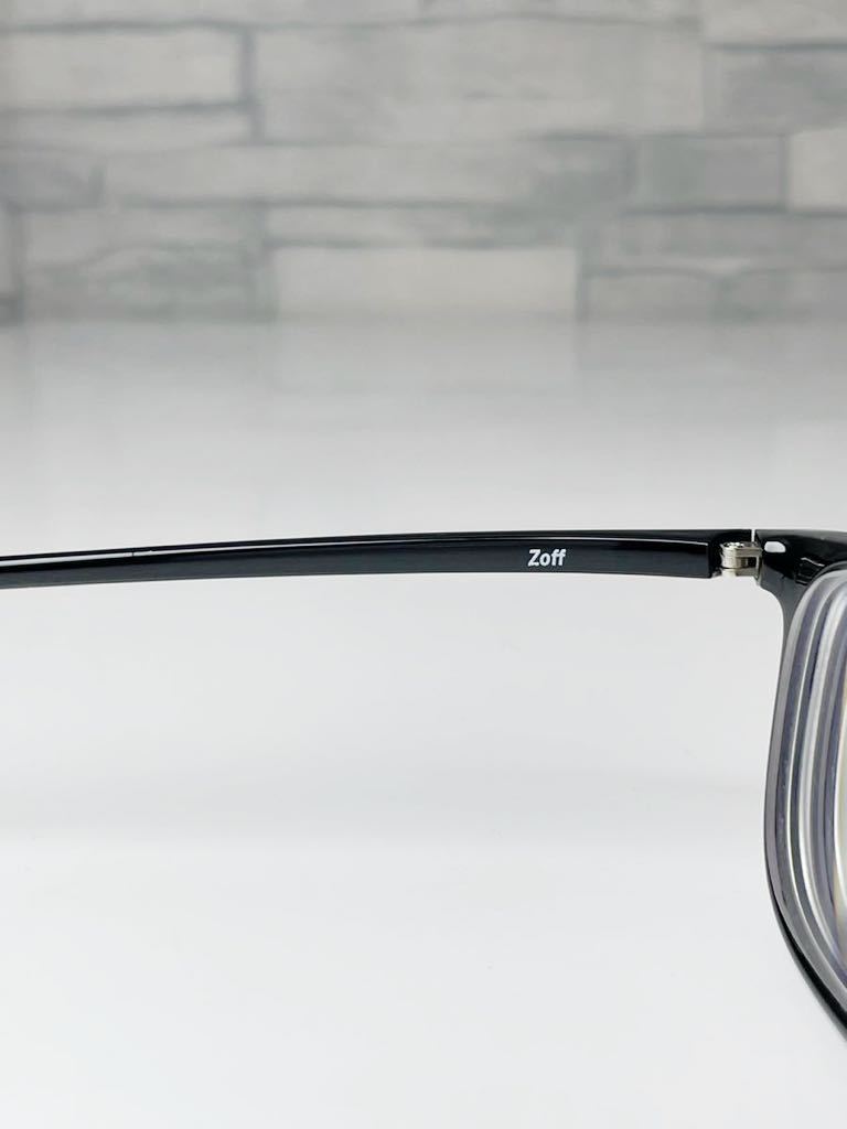 Zoff SUPER LIGHT ZN201008-14E1 ゾフ ウェリントン型 ブラック 眼鏡 良品の画像3