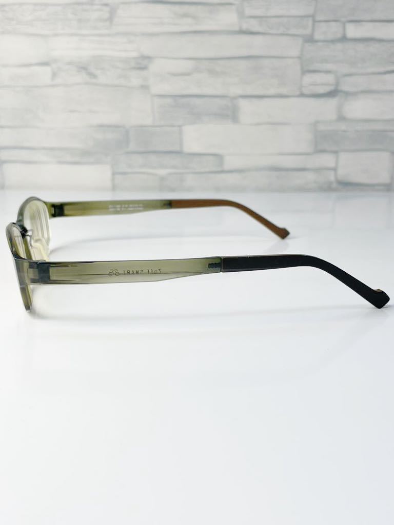 廃盤品 Zoff SMART REGULAR ZJ31018 ゾフスマート スクエア型 カーキ 眼鏡の画像5