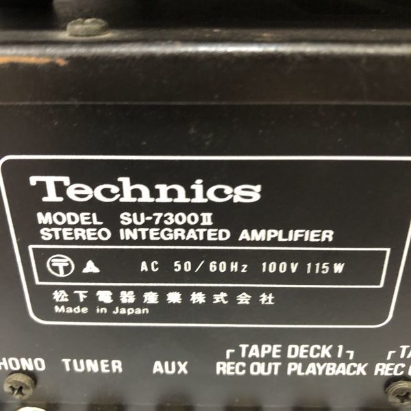 14b36 Technics アンプ SU-7300Ⅱ カセットデッキ RS-613U テクニクス オーディオ 音楽 音響機器 再生機器 1000~_画像5