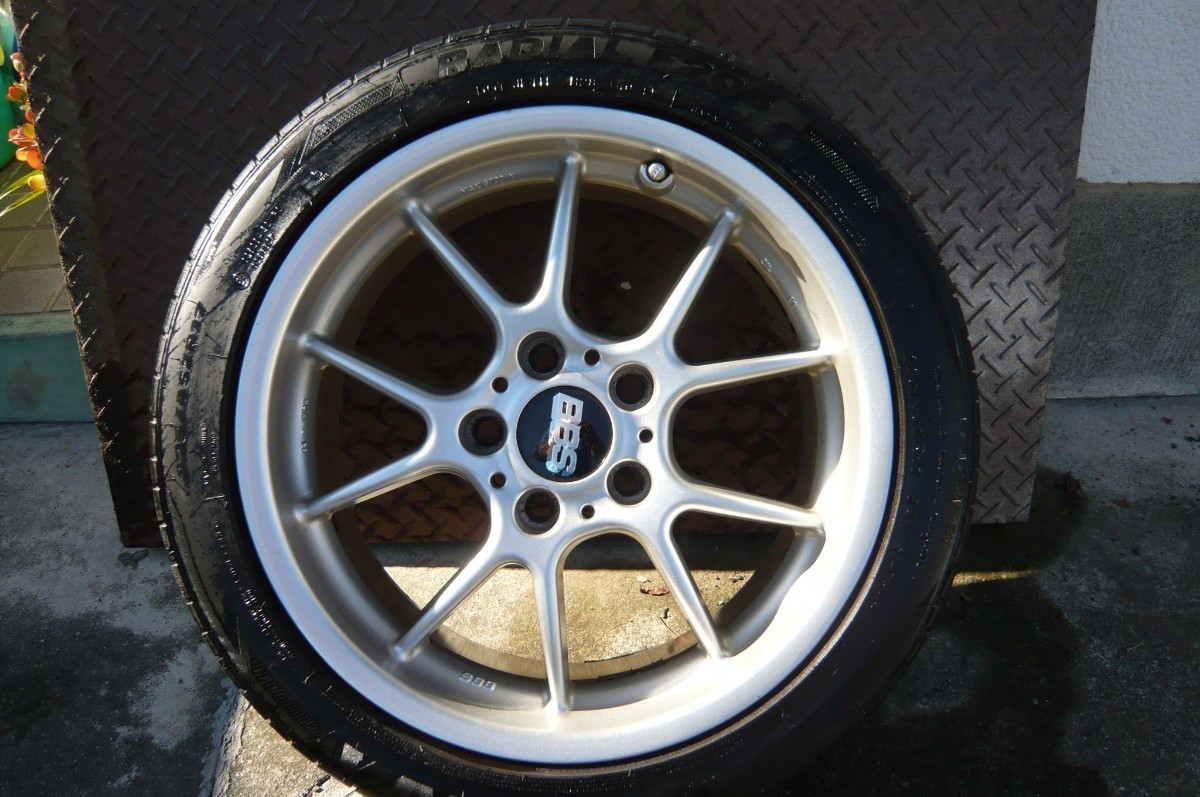 【送料無料】 BBS RK001 17インチ 8J +35 5H 5穴 PCD120 225/45/17 タイヤ ホイール 4本セット E46 E91 F30 F31 等に_画像4