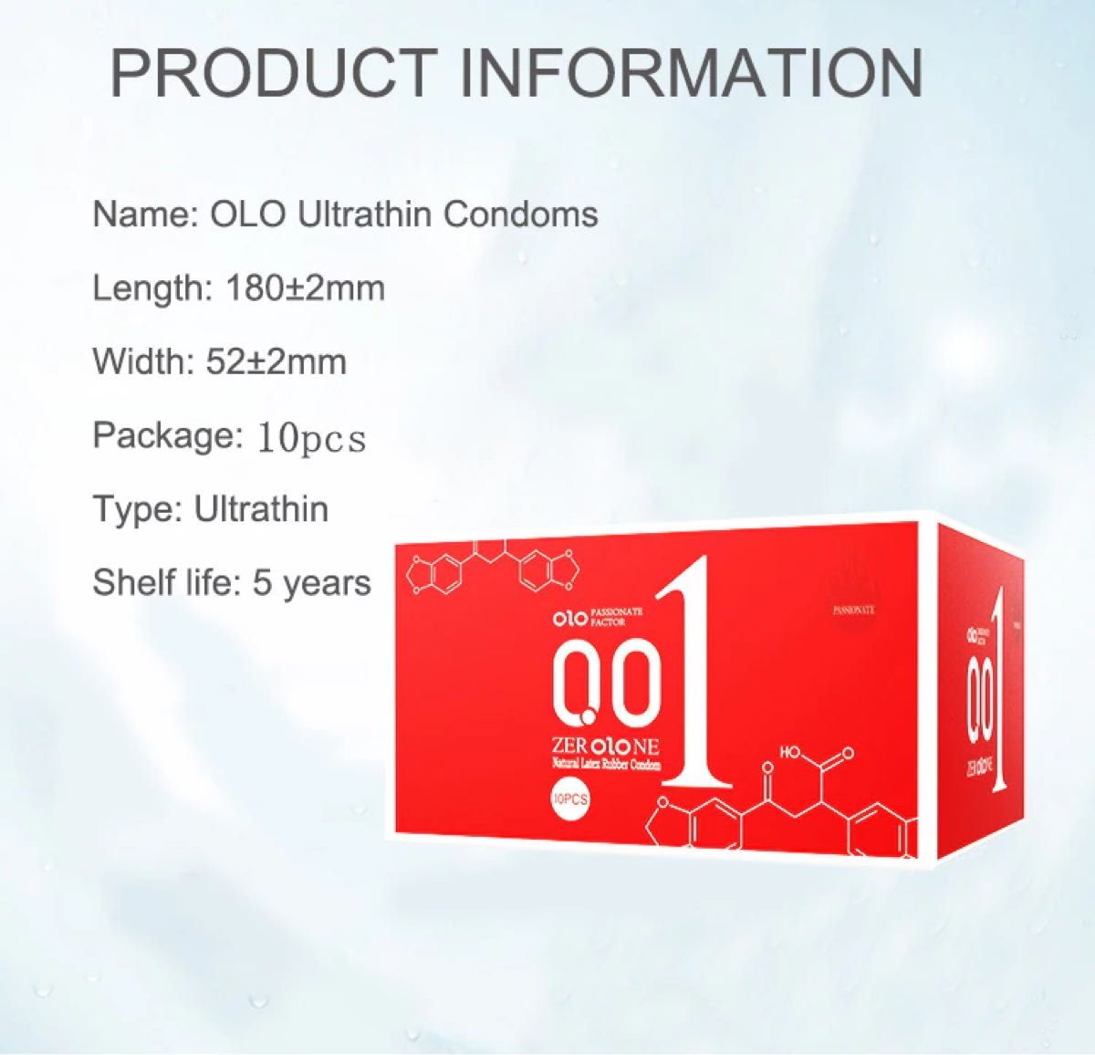 OLO　最新激薄コンドーム0.01ミニ　熱感因子導入　水滴蓋パケージコラーゲンたっぷりで潤う､避妊具男日常用品