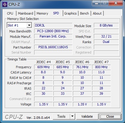 CFD (D3N1600PS-L8G) PC3L-12800 (DDR3L-1600) 8GB ★低電圧対応 定形外送料120円★_画像3