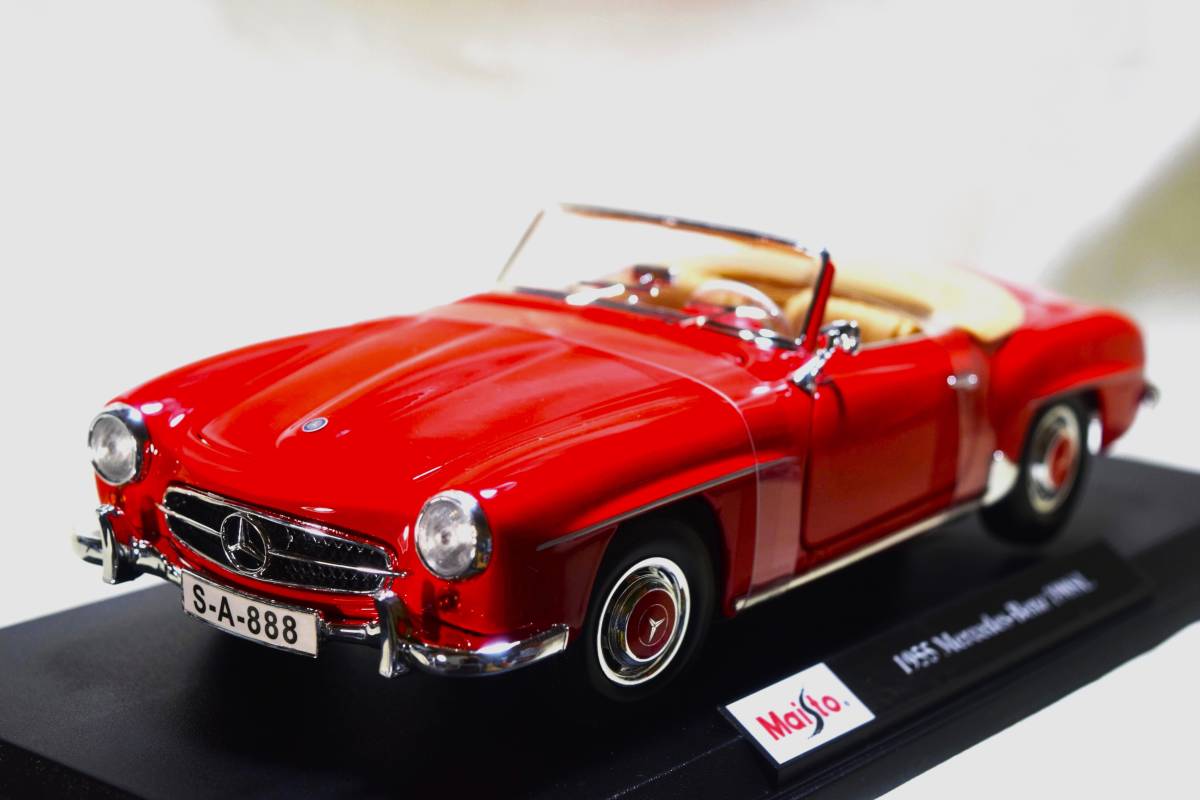 新品マイスト1/18【Maisto】■1955 Mercedes-Bentz 190SL■ミニカー1/18/ポルシェ/BMW/フェラーリ/ランボル/オートアート/京商/ブラーゴ/他_画像6