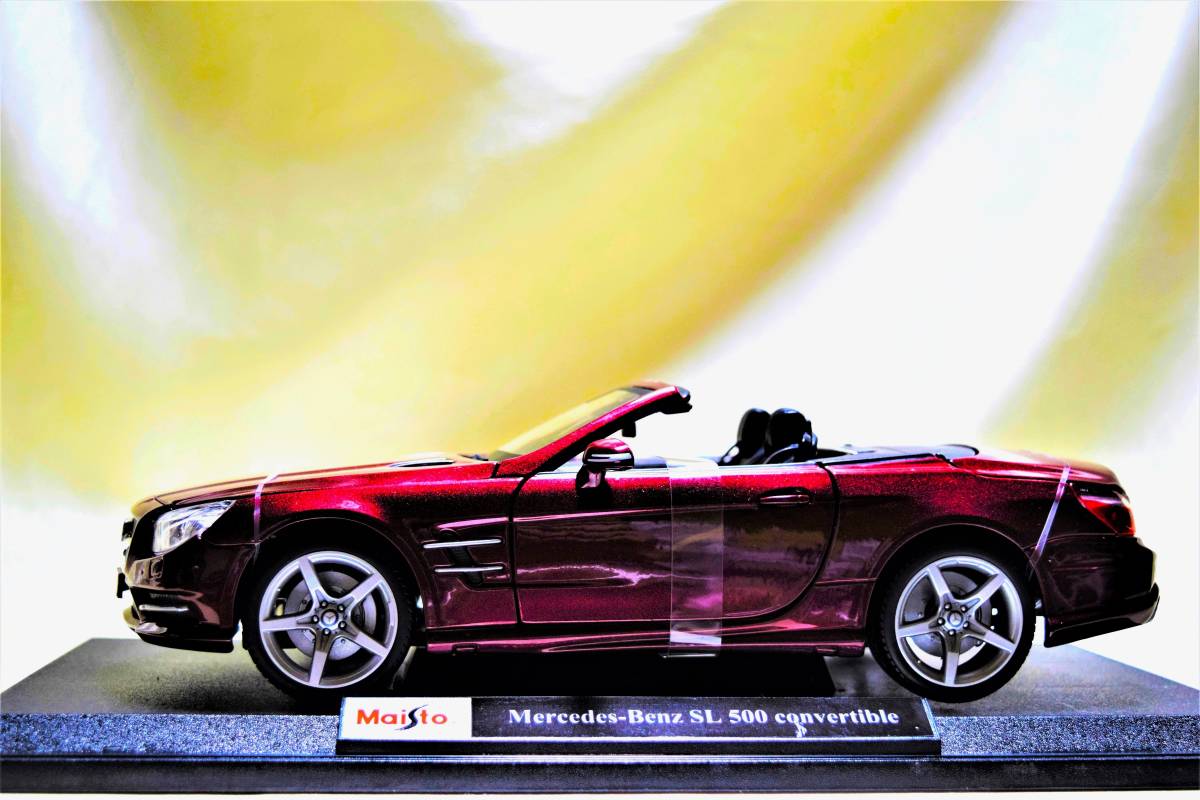 新品マイスト1/18【Maisto】■Mercedes Benz SL 500 Convertible■ミニカー/ランボル/BMW/ポルシェ/フェラーリ/アウディ/メルセデス/京商_画像3