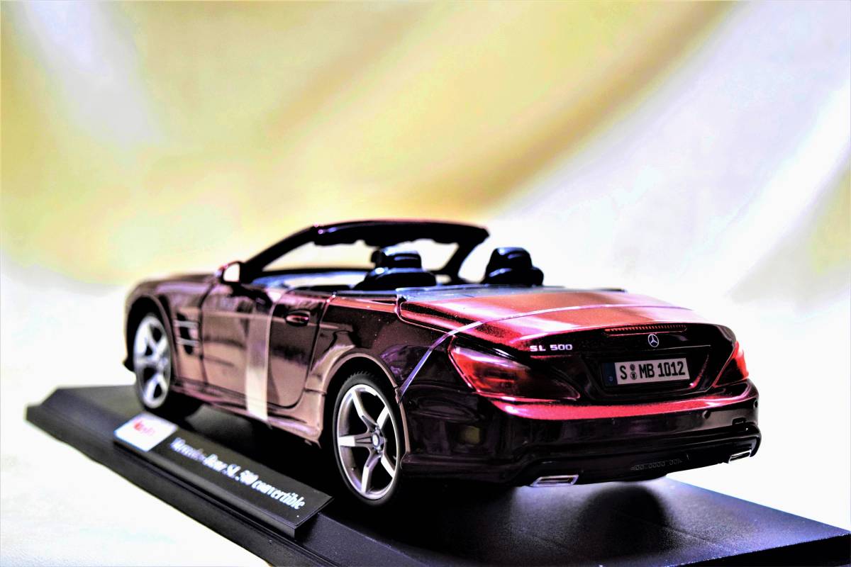 新品マイスト1/18【Maisto】■Mercedes Benz SL 500 Convertible■ミニカー/ランボル/BMW/ポルシェ/フェラーリ/アウディ/メルセデス/京商_画像2