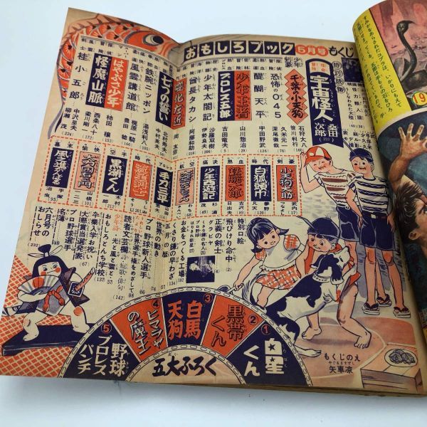 期間限定特別価格 古い漫画本その2『おもしろブック 昭和31年5月号』桑田次郎 岡 その他