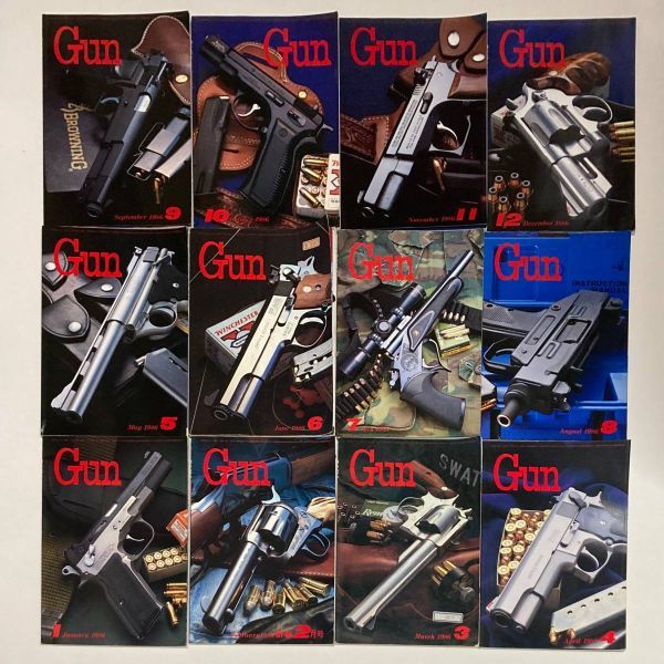 月刊 GUN ガン『1986年1月～1986年12月 12冊』モデルガン 銃 射撃 狩猟 A14の画像1