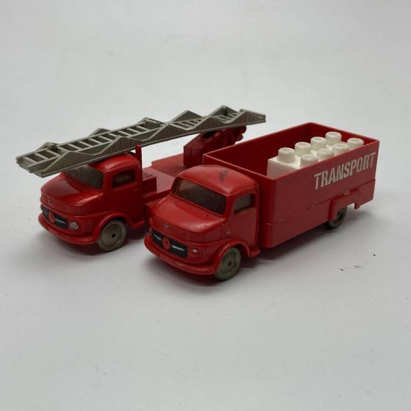 【レトロミニカー】LEGO　レゴ　Mercedes BENZ メルセデスベンツ 消防ハシゴ車 トラック車_画像1