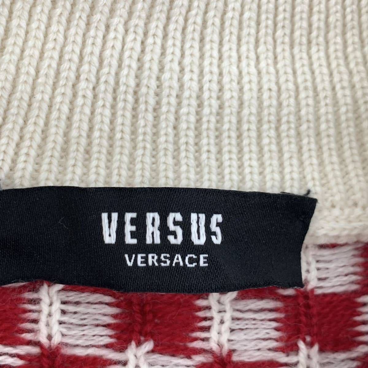 美品 VERSUS VERSACE ヴェルサスヴェルサーチ ニット/セーター チェック柄 イタリア製 40_画像7