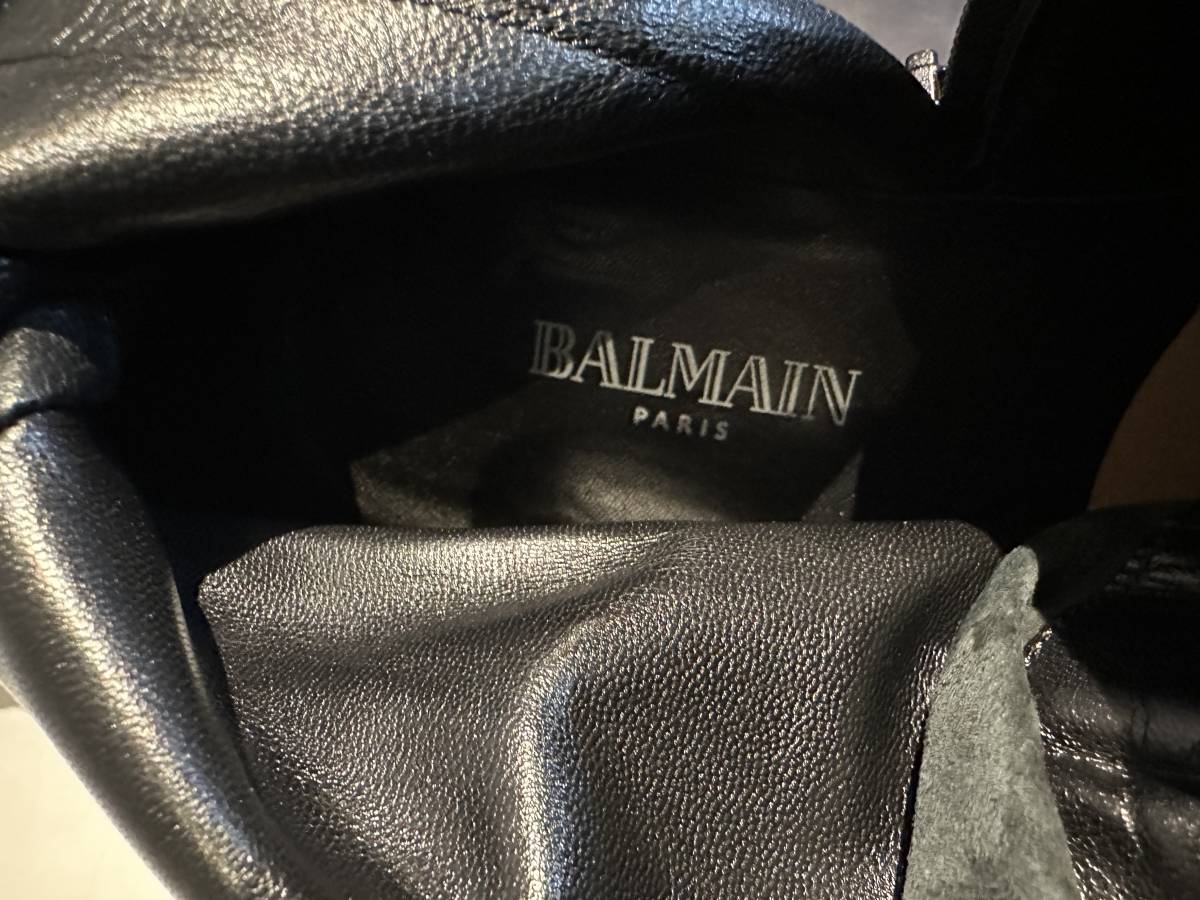 【レア】BALMAIN バルマン ZIP サイドジップアップブーツ ラバーソール サイズ42【美品】 _画像8