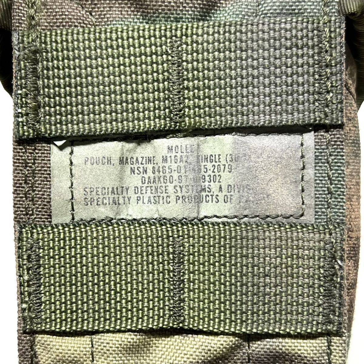 SDS MOLLE POUCH MAGAZINE M16A2 SINGLE (30 ROUNDS) WL (検 米軍実物放出品 ウッドランド OTV TLBV FLC PASGT ライフルマガジンポーチ M4_画像4