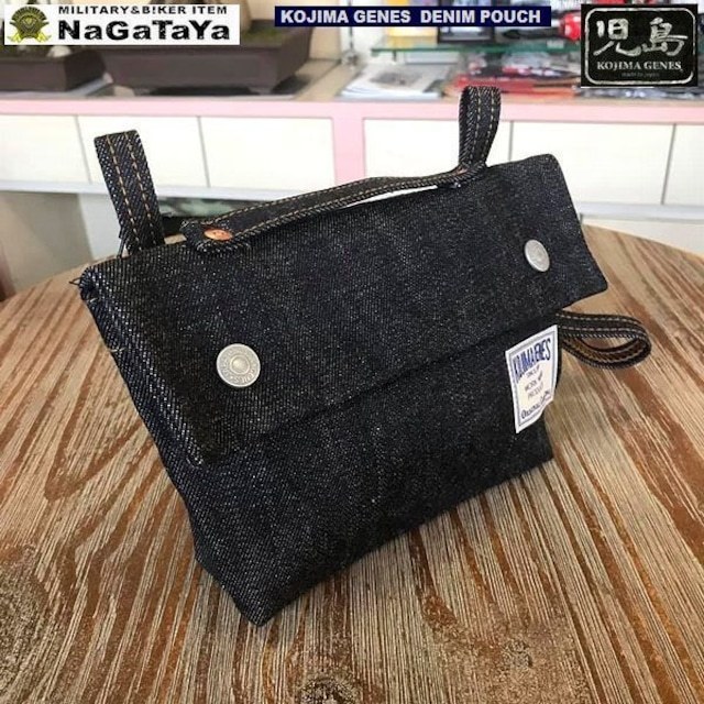 児島ジーンズ KOJIMA GENES DENIM POUCH デニムポーチ 多機能バッグ インディゴ Msize RNB-993M MADE IN　JAPAN_画像1