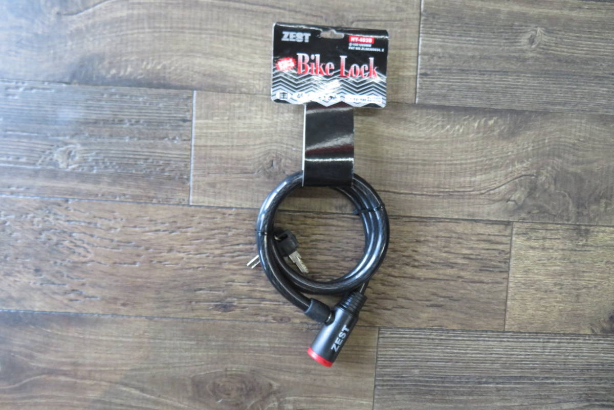 ZEST　Bike Lock　バイクロック　HY-403B　Φ15×1200㎜　ブラック　ゼスト　★新品未使用品★⑤_画像1