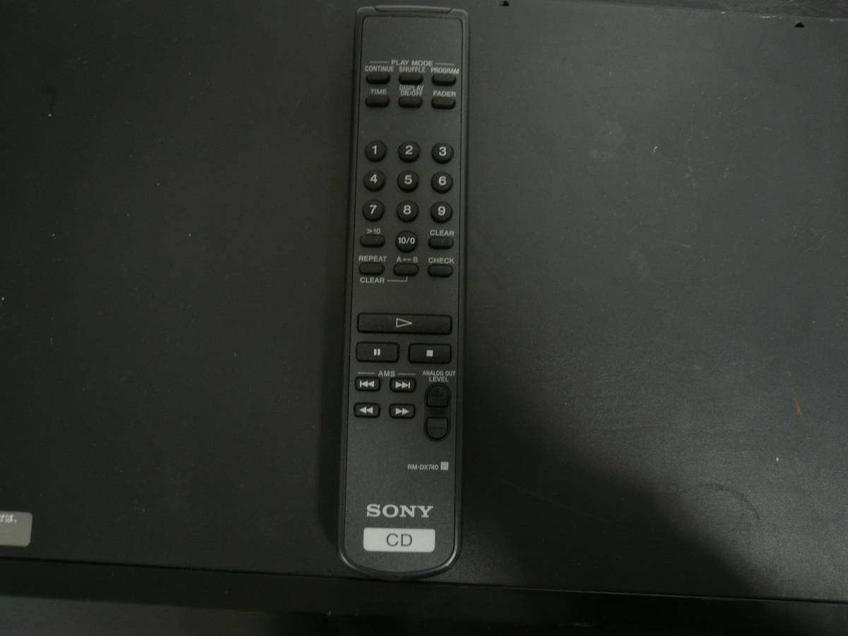 SS69 Z CDデッキ ソニー SONY CDP-XE570 リモコン付き コンパクトディスクプレイヤー ジャンク品_画像9