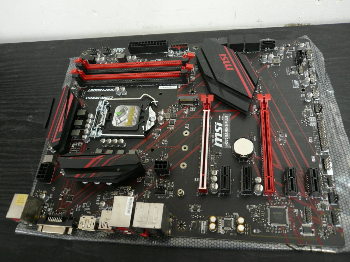 SS89 マザーボード msi H370 GAMING PLUS ATX FAR msi ゲーミングプラス H370 現状品_画像2