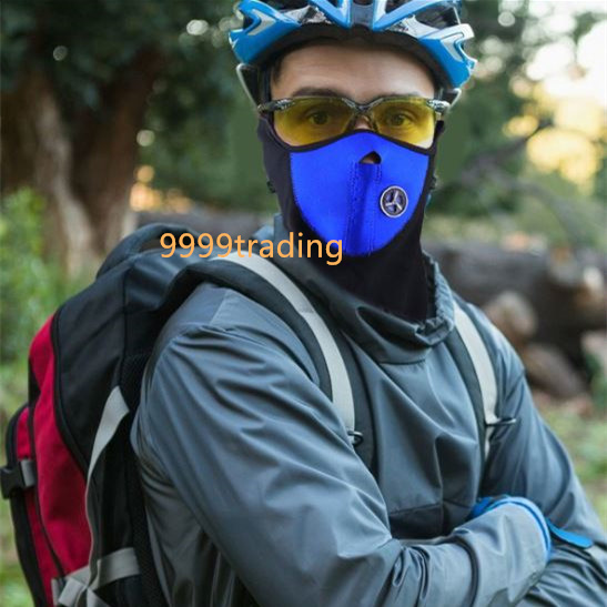ネックウォーマー ブルー フェイスマスク バイク サイクリング ハイキング スキー スノーボード 屋外 防寒用 即納 格安_画像4