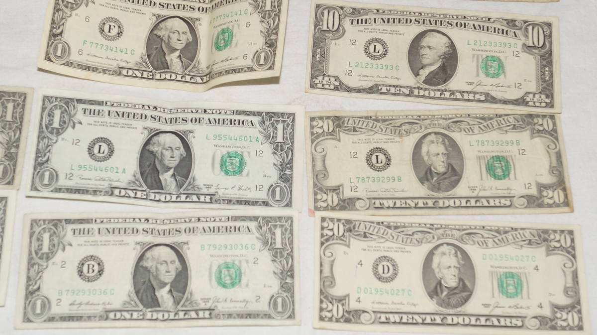 （1/14-H5）【外国紙幣　海外紙幣】　アメリカ　旧紙幣　67ドル　現状品_画像3