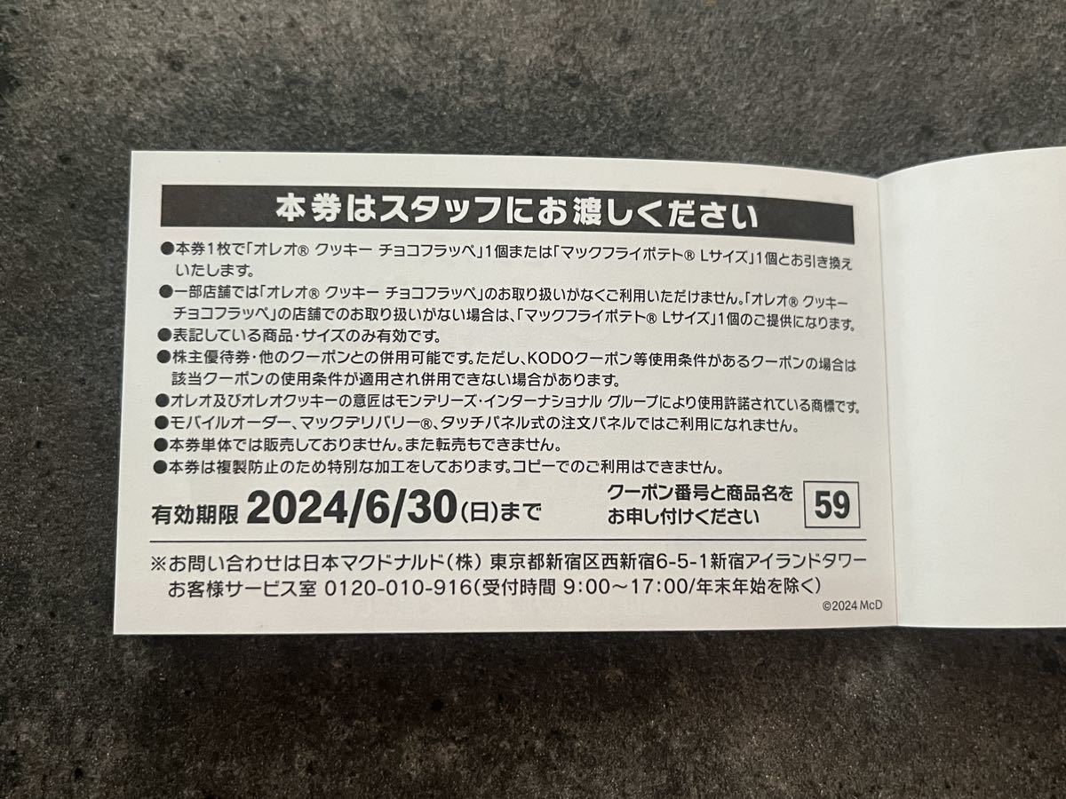 マクドナルドの福袋2024　SPECIAL COUPON　クーポンのみ _画像3