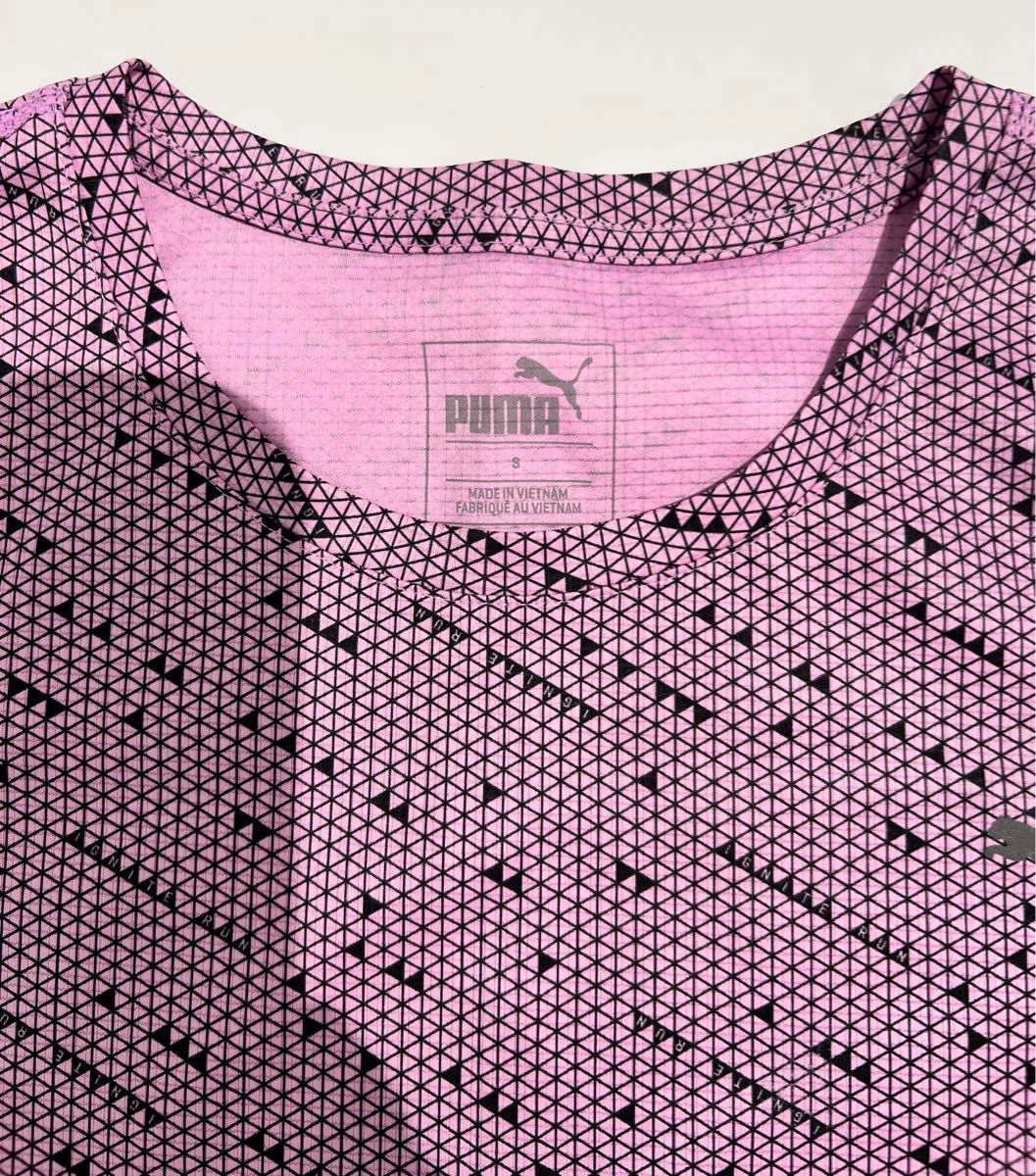 プーマ　PUMA レディース　ランニングシャツ　サイズS 幾何学柄　パープル