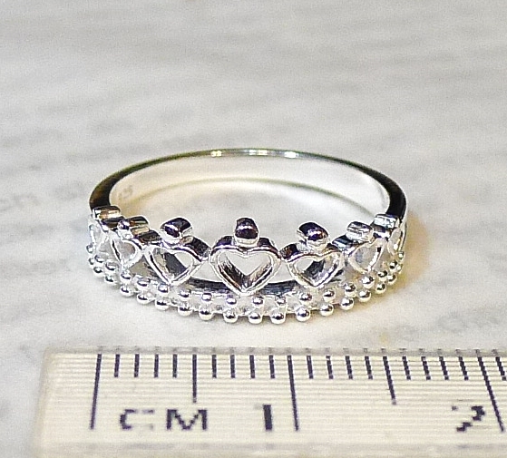 SR1548 ring silver 925. ring 11 number .. Tiara Heart free shipping 