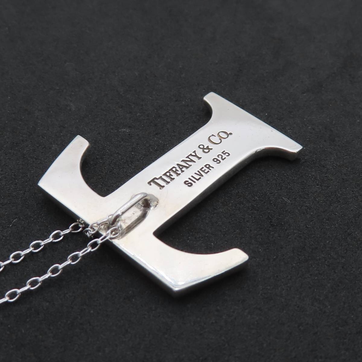 [ free shipping ] beautiful goods Tiffany&Co. Tiffany Large initial T silver necklace SV925 big alphabet Logo RP26