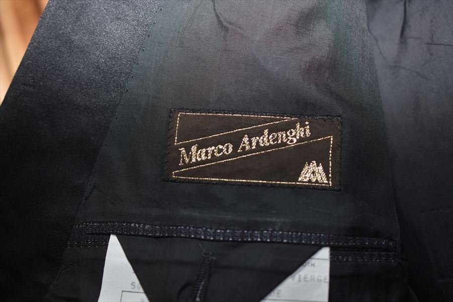 新古品タグ付　Marco Adenghi★イタリア製★良質　お洒落な　高級　シルク混ダブルウールジャケット XL（J-011)　メンズ　ブレザー 超おす_画像7