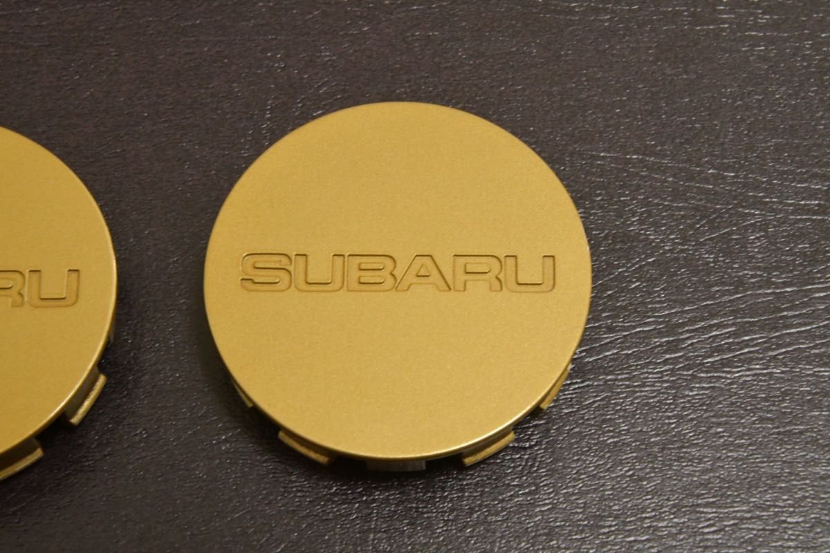 【美品・送料無料】スバル SUBARU 純正 センター キャップ ホイール ゴールド 金 2個セット