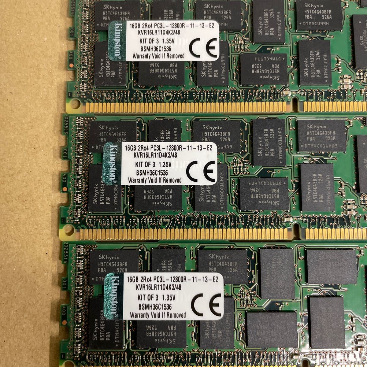 ス23 Kingston PCメモリ　16GB 2Rx4 PC3L-12800R 6枚_画像3