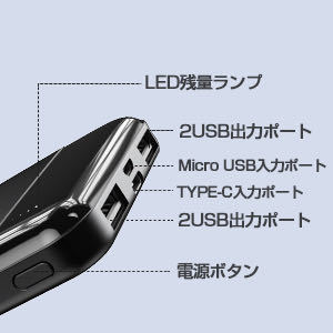 PSE認証(1ケ月保証) モバイルバッテリー ヒーターベスト用 大容量電池 USB充電 軽量 電熱ジャケットバッテリーバッテリー_画像2