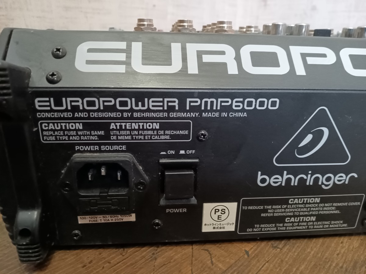 BEHRINGER PMP6000 EUROPOWER ベリンガー　パワードミキサー　800w 音響機器　アナログミキサー　ジャンク_画像8