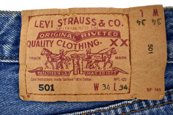 501-1404★LEVI'S リーバイス 501 00501★貴重なヨーロッパ企画 EURO ポーランド製 ヴィンテージ加工 デニム ストレートジーンズ W-34_画像6