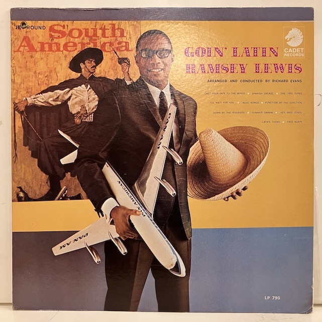 ●即決LP Ramsey Lewis / Goin Latin LP790 j39699 米盤、青グラデMono ラムゼイ・ルイス_画像1