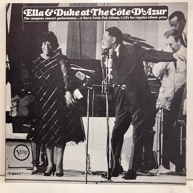 ●即決VOCAL LP Ella Fitzgerald Duke Ellington / at the Cote D'azur v-4072-2 jv6023 米盤、ミゾナシMgm黒銀T Mono _画像1