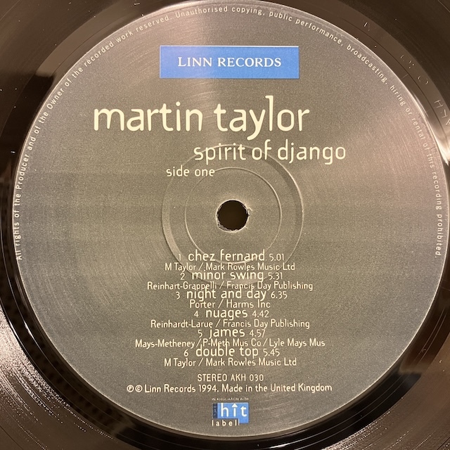 ●即決LP Martin Taylor / Spirit of Django Akh030 ej4318 英オリジナル マーティン・テイラー_画像3