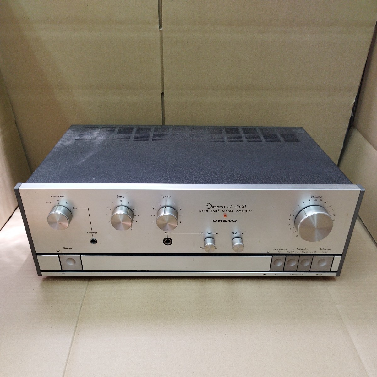 ONKYO integra CA-2500 SOLID STATE STEREO AMPLIFIER オンキョー ステレオアンプ 動作未確認 6_画像1