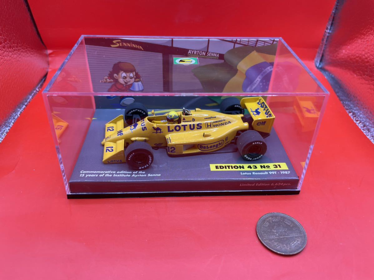 【新品激レア】 ミニチャンプス PMA 1/43 限定6624台 ロータス・99T アイルトン.セナ MINICHAMPS Lotus Renault 1985 Ayrton.Senna_画像1