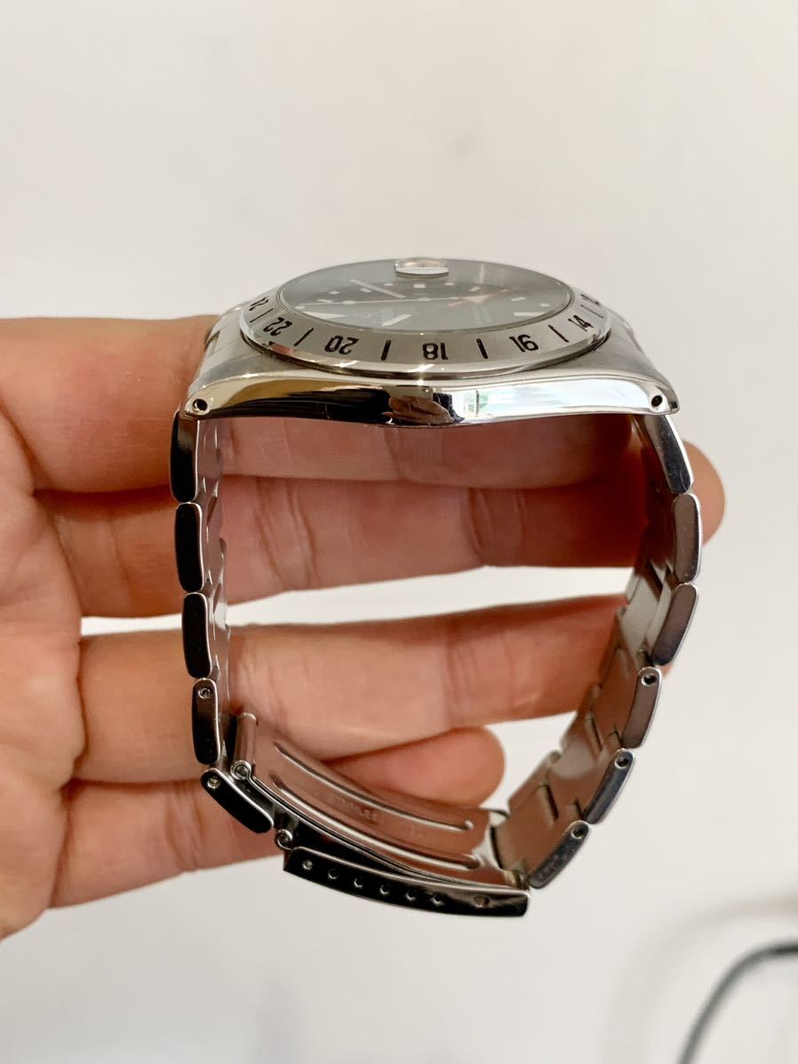 未使用 Spadolini GMT ITALY Professional 100m クォーツ エクスプローラー ブラック文字盤 メンズ腕時計_画像4