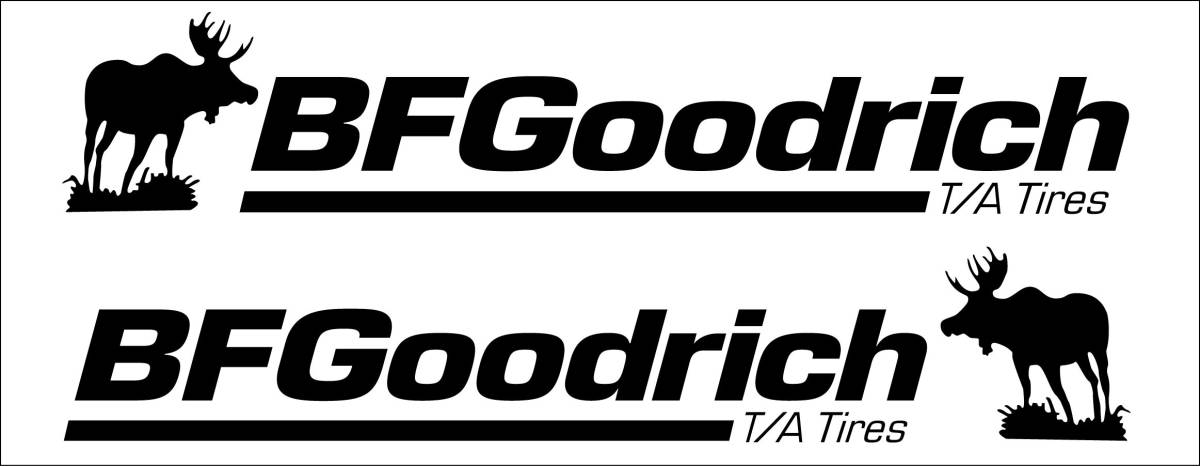 BFグッドリッチ(下部ラインT/A Tires）トナカイ　切り文字ステッカー　2枚（左右各1枚）_画像1