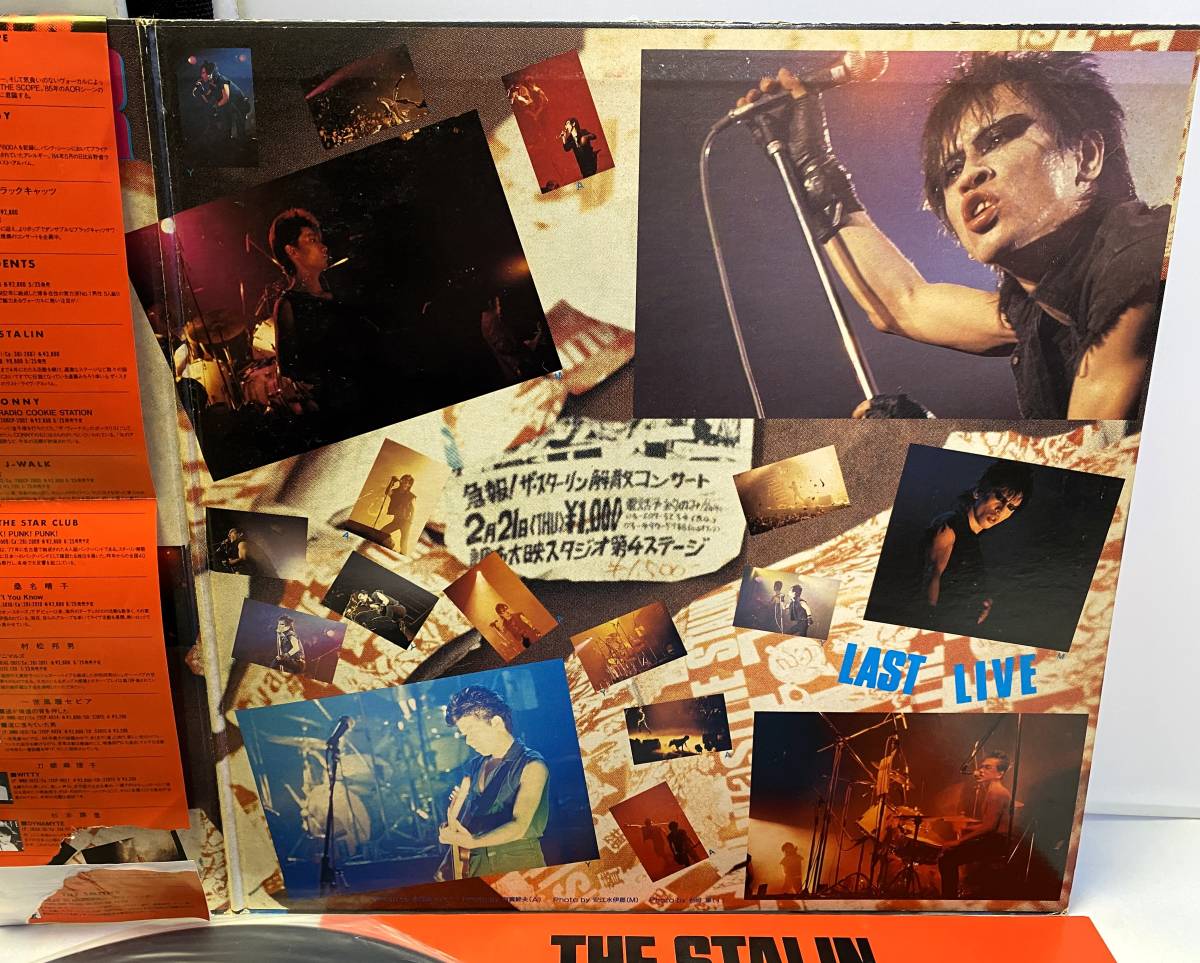 THE STALIN / ザ・スターリン / LAST LIVE / FOR NEVER / 見本盤 sample / 白レーベル / 帯・インサート・ポスター付きLP / 19JAL-3007_画像5