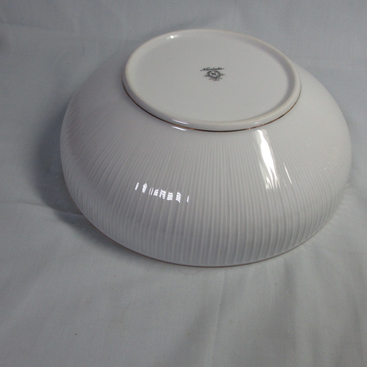  free shipping *rep42h[ Noritake * large bowl ]* white ground ...* flat pot *Noritake.