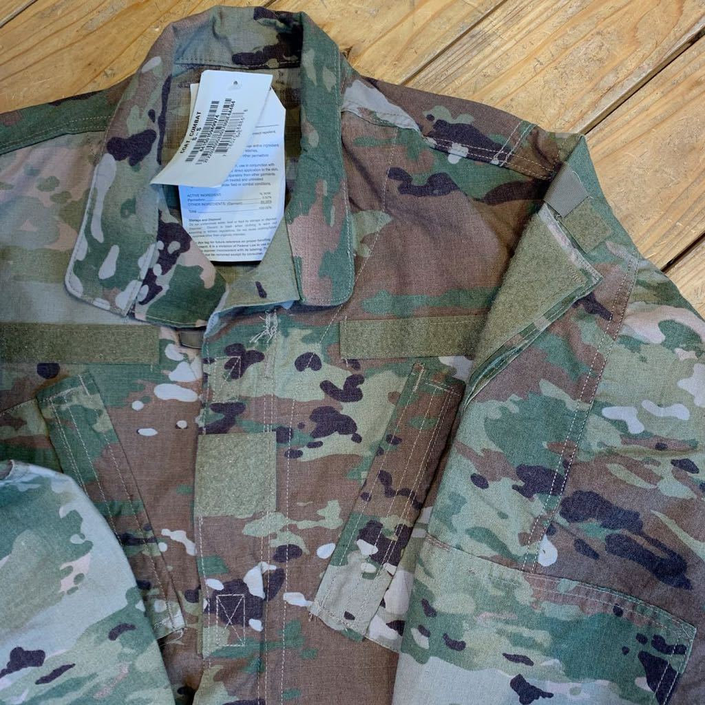 新品 マルチカムシャツジャケット メンズ Small-Shortサイズ ミリタリー U.S.ARMY 軍物 米軍 長袖 サバゲー タグ付き未使用品 J3276の画像1