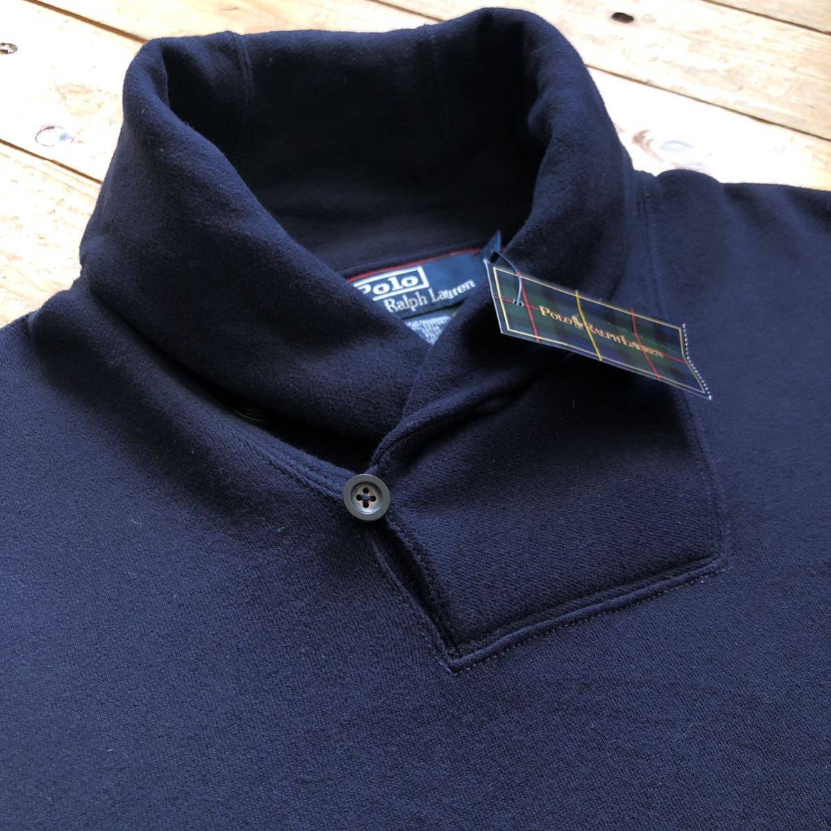 新品 デッドストック POLO RALPH LAUREN ポロラルフローレン ショールカラー スウェット トレーナー サイズ Lタグ付き未使用品 S0780 _画像5