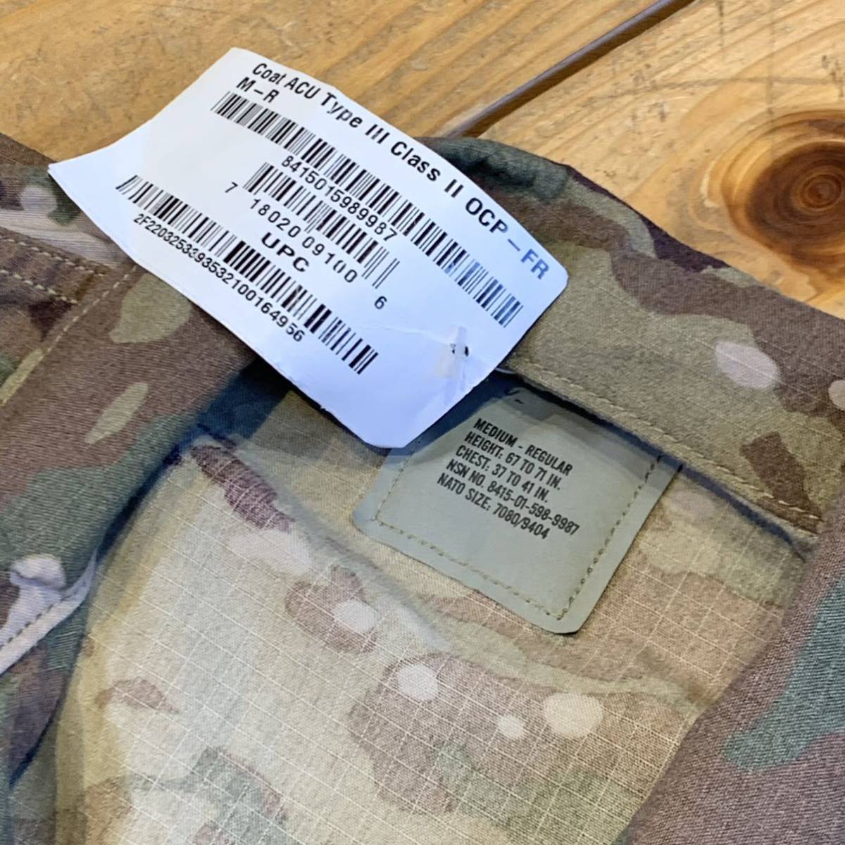 新品 マルチカムシャツジャケット メンズ Medium-Regularサイズ ミリタリー U.S.ARMY 軍物 米軍 長袖 サバゲー タグ付き未使用品 J3279_画像4