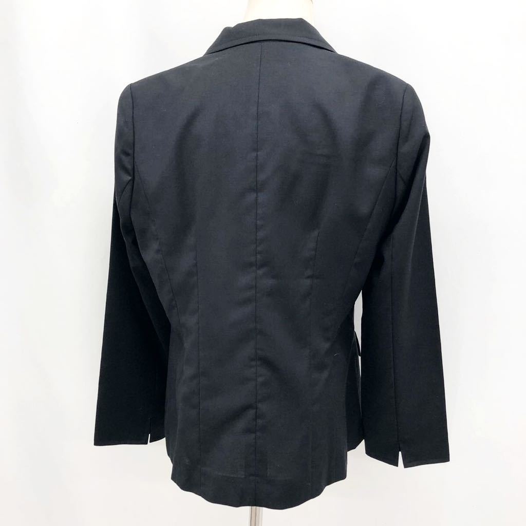 LAPIS LAZULI ラピスラズリ パンツスーツ セットアップ ジャケット 背抜き パンツ シンプル 無地 ブラック サイズ11 Lの画像4