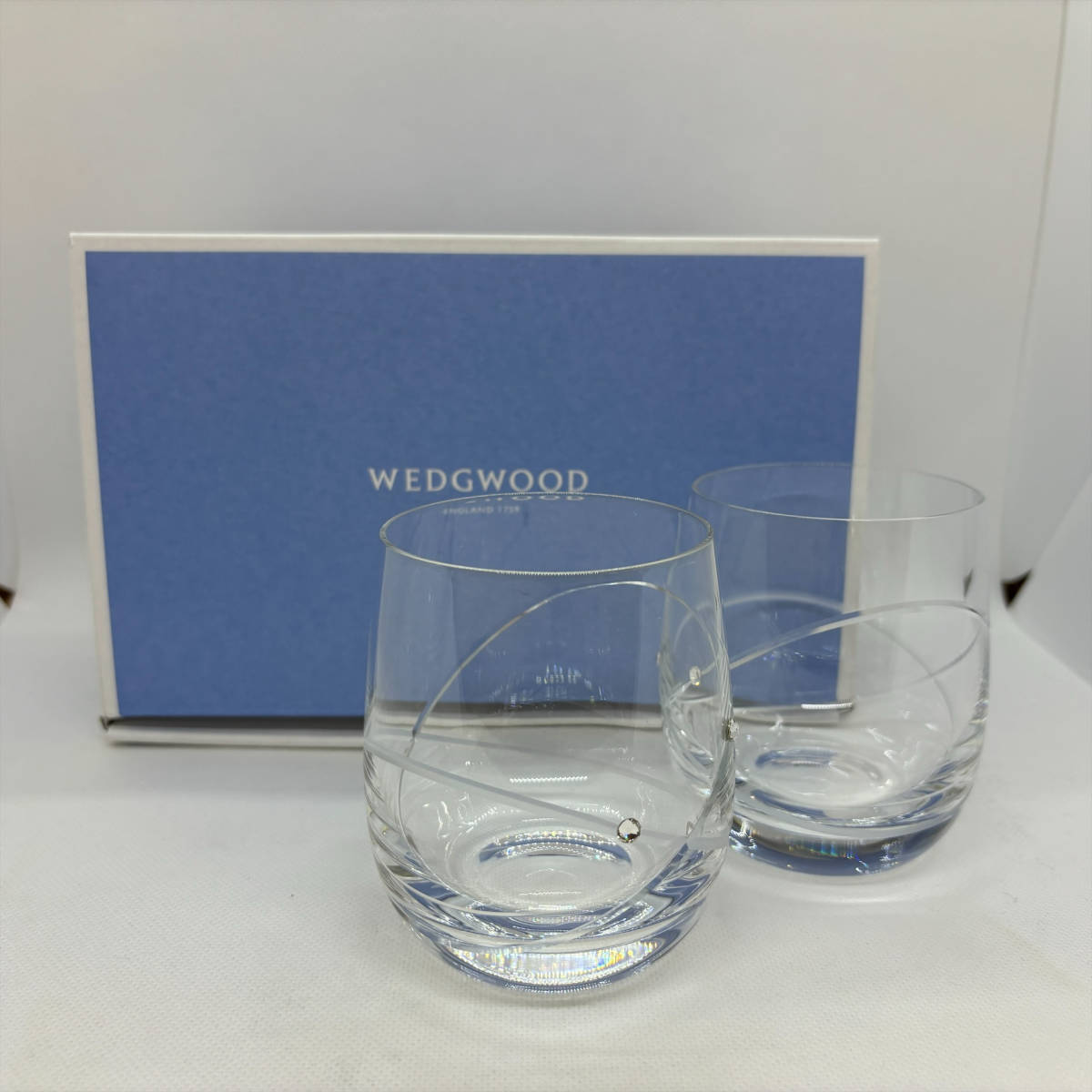 #9507 WEDGWOOD ウェッジウッド プロミシス・ウィズディスリング タンブラー ペア 2客セット 箱付 食器 洋食器 カップ マグカップ ストーン_画像1